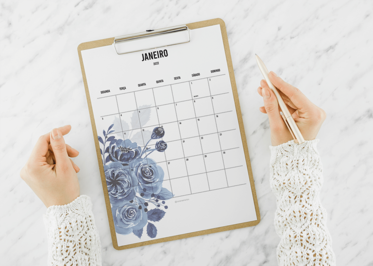 Calendário 2022 e Panner Semanal Gratuito